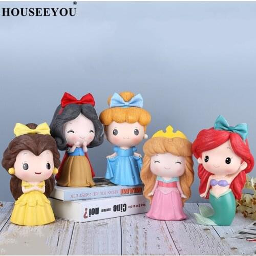 Piggy Bank Cartoon Princess Vinyl Money Safe Box for Kids Girls Toys Gifts Miniature Figurines Room Decor Cute