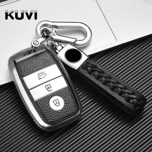 Leather Car Remote Key Case Cover Shell For KIA Rio Rio5 Sportage Ceed Cerato K3 KX3 K4 K5 Cerato Sorento Optima Cerato Picanto