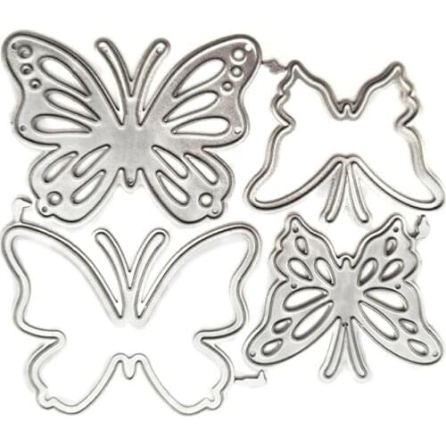 4pcs butterfly Metal Cutting Dies for DIY Making Scrapbooking Stencils Photo Album Paper Cards Decorative Crafts Mold Embossing