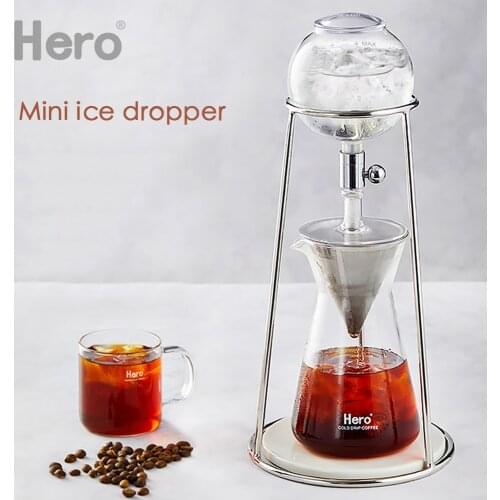 Mini Drip Coffee Pot ice Drip Pot With Reusable Stainless Steel Filter Household Dutch Maker Ice Brew Cold Dripper Coffee Maker