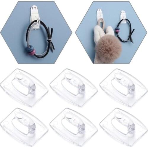 Mini Wall Hooks Waterproof Transparent Strong Self Adhesive Hooks Rack for Household Kitchen Bathroom Hanger Organizer Holder