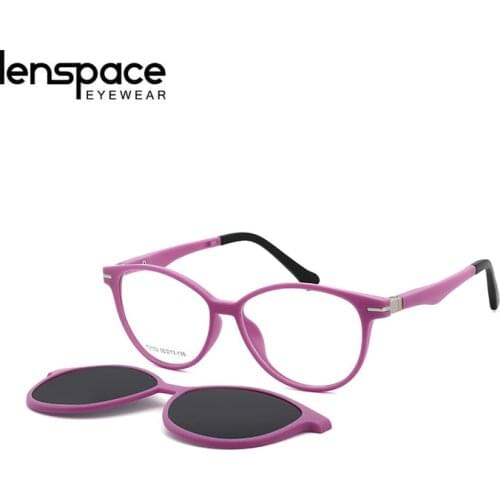 New Magnetic Clip-on Flexible Protective Children Sunglasses Men TR90 Round Glasses Kids Myopia Glasses Eyeglasses Frames