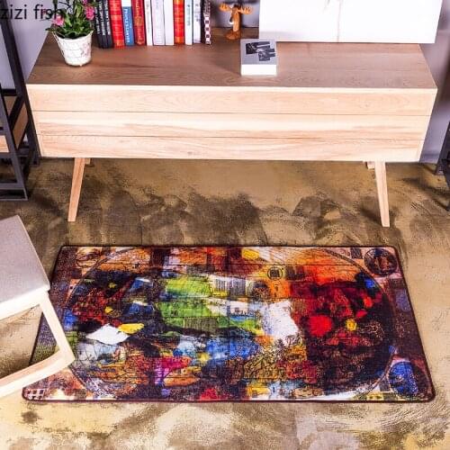 Original Abstract Warm Color World Map Carpet Corridor Carpet Front Mat Bedroom Hall Carpet 1000mm * 2000mm Carpet