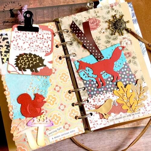 Panalisacraft vintage forest fox mushroom Metal Cutting Dies Craft Dies Scrapbooking Card Making Album Embossing Stencil Die Cut