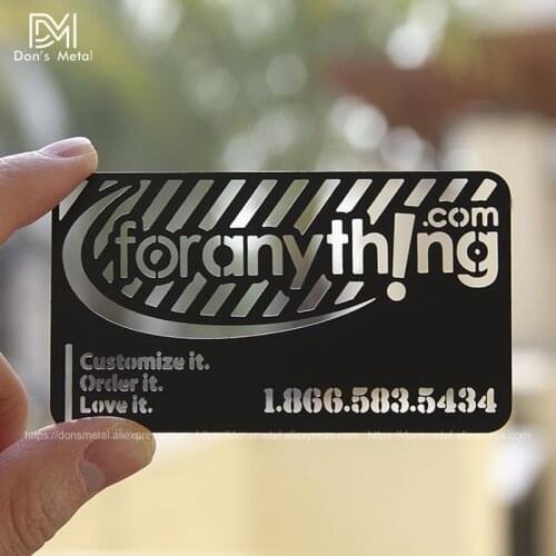 Personalized concave-convex cutout quality stainless steel business metal card Metal business card stainless steel card