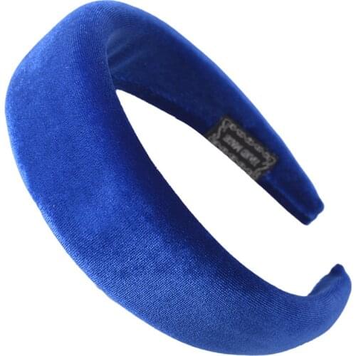 Simple fashion velvet pink green colorful leopard print Headbands Baroque Padded Headband Thick Women Party Crown Headwear