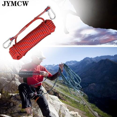 10m/20m/30m Outdoor Rock Climbing Rope Rock Climbing Equipment 10mm Diameter Emergency Paracord Rescue Survival Rope Accessory