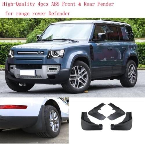 High-Quality 4pcs ABS Front & Rear Fender for range rover Defender Car Mud Flaps Splash Guard Mudguard Mudflaps Accessories