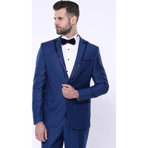 Wessi Male Emergence Collar Slim fit Groom Wear men Suit
