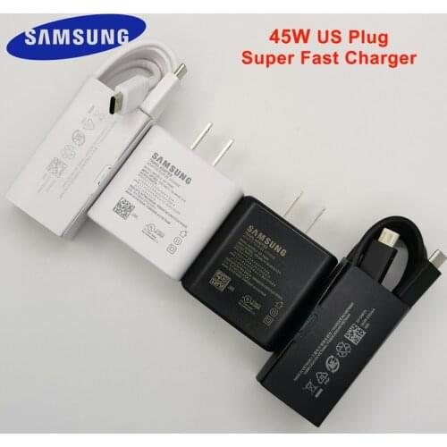 Samsung charger 45W USB-C Super Adaptive Fast Charge Charger US Quick Adapter For Galaxy S20 S10 Plus S20 Note 20 Ultra 10 10