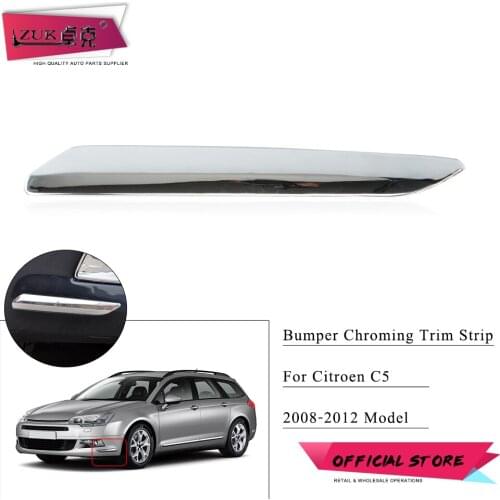 ZUK Chrome Front Rear Bumper Garnish Strip Anti-scratch Decoration Strip Trim Cover For Citroen C5 2008 2009 2010 2011 2012 2013