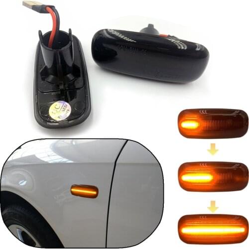 2pcs for Audi A6 C7 A4 B7 B6 A3 S4 RS4 8P TT A8 C5 Dynamic Side Marker Turn Signal Lights Turn Light Amber Led Blinker LED Light