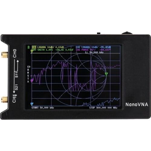 4-Inch LCD Screen for NanoVNA-H 50Khz-1.5GHz Vector Network Analyzer 1950MAh Battery NanoVNA-H4 Antenna Short Wave
