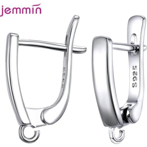 High Quality Fashion Jewelry Components For DIY Jewelry Accessory Genuine 925 Sterling Silver Earring Findings For Women Jewelry