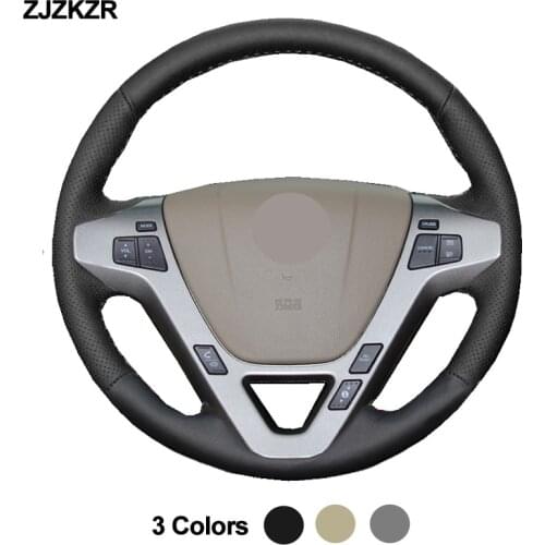 Hand Sewing Car Steering-Wheel Cover Wrap For Acura MDX 2007 2008 2009 2010 2011 2012 2013 Artificial Leather Black Beige Gray