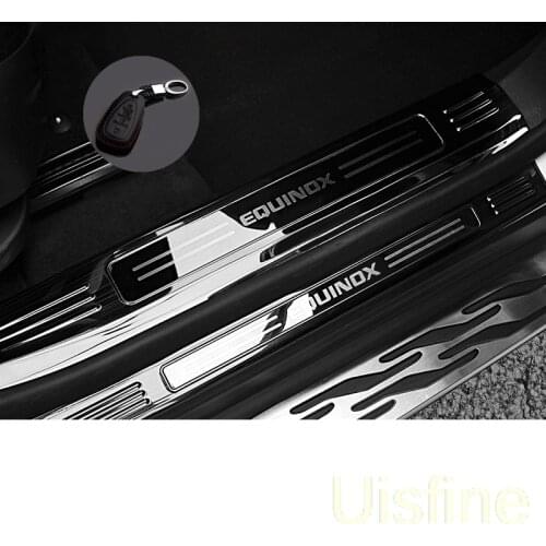 Door sill stainless steel welcome pedal trunk guard plate modification decorative stickers For Chevrolet Equinox 2017 2018 2019