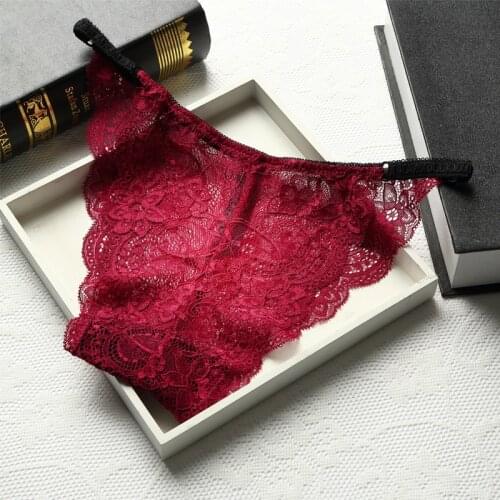 DeRuiLaDy Fashion Panties Women Lace Transparent Underwear Women High Quality Low Rise Sexy Panties Underwear Panty Briefs