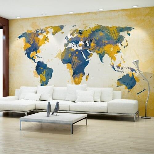 Wall mural-Map of the World - Sun and sky - 450x270 cm