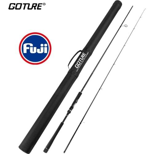 Goture Aerglo FUJI Rings Spinning Fishing Rod 2.58M 2.7M 36T High Carbon Ultra Light M MH 2 Sections Rod with Tube