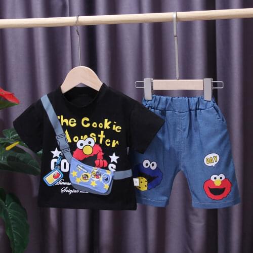 Baby Boy Clothing Set Summer Fashion Cute Cow T-Shirt Cartoon Children Girls Outwear Rompers Shorts Suit Kids Outfit 1-4 Years
