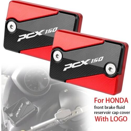 For HONDA PCX 150 PCX150 2015-2019 Motorcycle Red/Black Front Brake Fluid Cap Cover Master Cylinder Fluid Pump Tank Protector