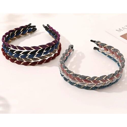 Fashion Headband Women Bezel Colorful Bright Silk Candy Colors Metal Hair Hoop Girls Hair Bands Headbands Hair Accessories New