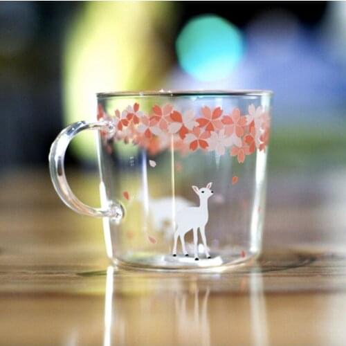 Cartoon Mug Creative Glass Water Milk Tea Coffee Yogurt Mug With Handgrip Best Cup House Kid Gift Box For Women Lovers Home