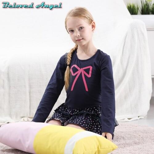 Baby Girls Clothes Long Sleeve Girls Dresses Toddler Clothing With Bow Pattern Kids Tutu Dresses Children Clothing For Girls