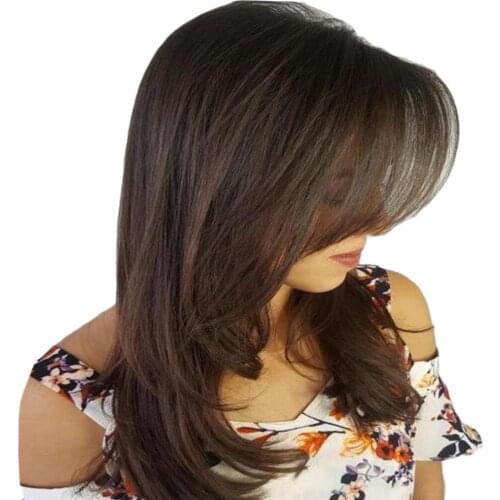 Medium Length Side Part Wigs, Wave Wig Short Costume Full Wigs