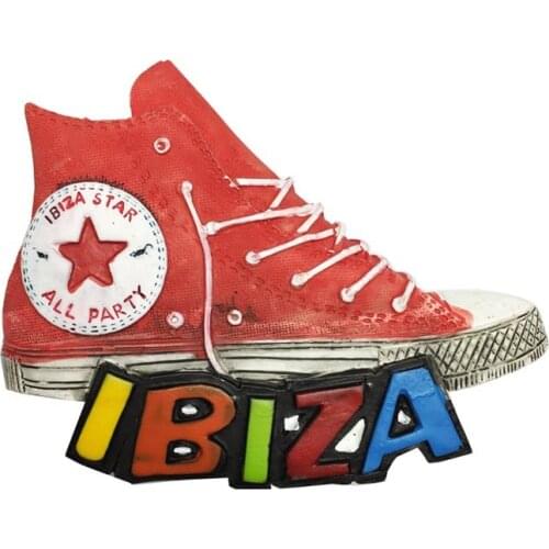 QIQIPP Europe, Spain, IBIZA Islands, tourist souvenirs travel shoes, magnetic refrigerator stickers, special gifts
