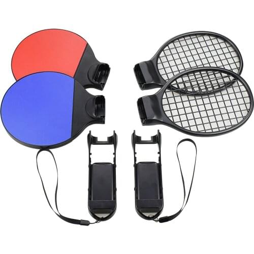 1set Handle Holder Tennis Game Player Tennis Racket Handle Controller Grips 2 In 1 Table Tennis Racket for Nintend Switch