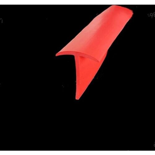 Rubber T Strip Glass Metal Wood Panel Edge Encloser Shield Car Seals Cable Cover Solar Photovoltaic Sealing Orange Red Brown