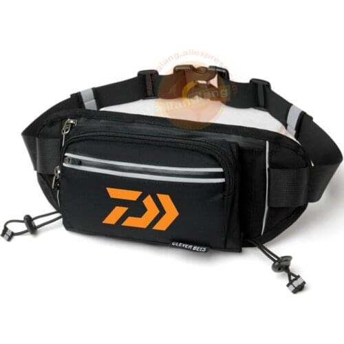 2021 New Daiwa Fishing Waist Bag Running Sport Camping Hiking Bag Fishing Clothes Waterproof Fishing Bag