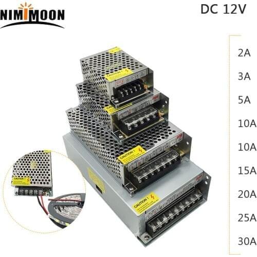Lighting transformer 220v 12vPower Supply Adapter 1A 2A 3A 5A 6.5A 10A 15A 20A 25A 30A 33A LED Driver for LED Strip