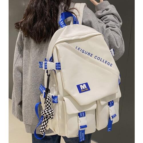 Women Solid Color Cotton Bag Female Luxury Crossboy Bag College Student School Shoulder Bag 2020 New Trend Bookbag Drop Shipping