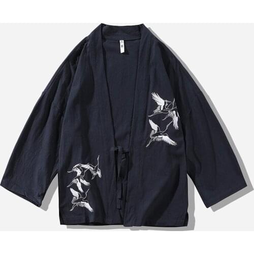 2021 japanese kimono cardigan top japanese traditional clothing haori shirt yukata men top oriental improved hanfu samurai top