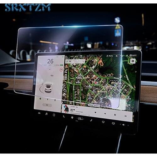 Tempered Glass Film For Tesla Model 3 Y S X Accessories Center Control Touchscreen Car Navigation Screen Protector Film