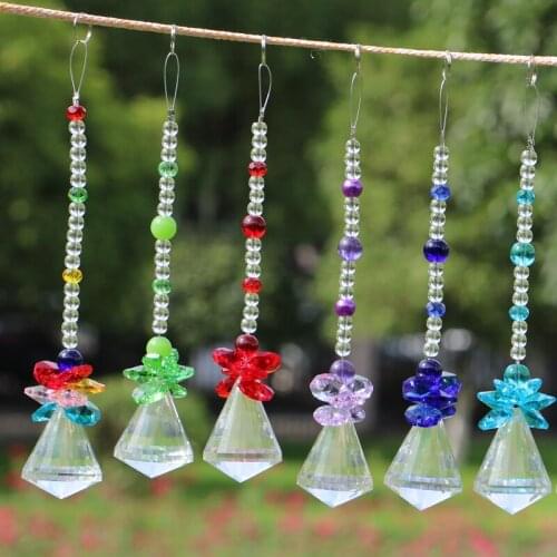 10PCS Crystal Suncatcher Diamond Ball Prism Rainbow Maker Hanging Pendant Window Decoration Garden Sun Catcher for Gift