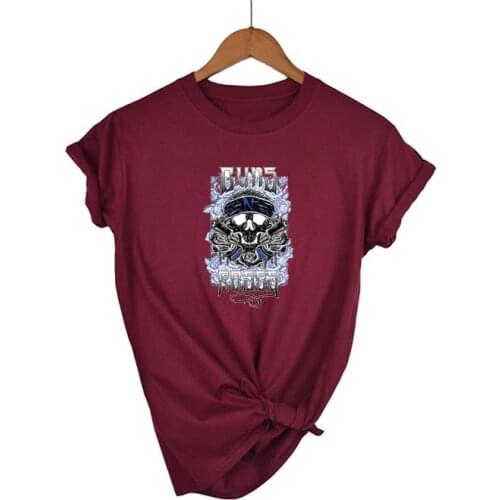 2021 Guns n Roses Rock Roll T Shirts women t-shirt GNR White cotton Tshirt Vintage Hip Hop Femme Top Tee