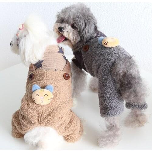 2021 Dog Costumes Winter Pet Coat Outfit Puppy Apparel Small Dog Clothes Garment Warm Chihuahua Yorkshire Pomeranian Jumpsuit XS