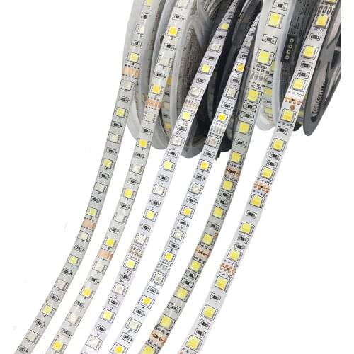 5M Led Strip 5050 SMD 60Leds/M Waterproof Flexible Led Tape 12v Decoration Ribbon Led Lights Led Stripe RGB White Red Blue RGBWW