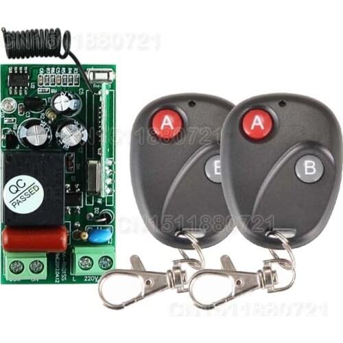AC220V 1Ch 10A 433MHZ RF Wireless Switch Remote Control Light Switch With 2PCS Transmitter