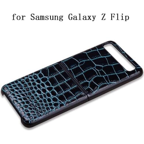 New Luxury Genuine Leather Case for Samsung Galaxy Z Flip Back Phone Skin Shell for Samsung Galaxy Zflip Fashion Protective Bag