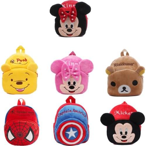 NEW Anime Disney childrens bag Mickey Mouse childrens Bacpack Autumn Mickey Minnie Mouse pattern backpack Kids Christmas Gifts