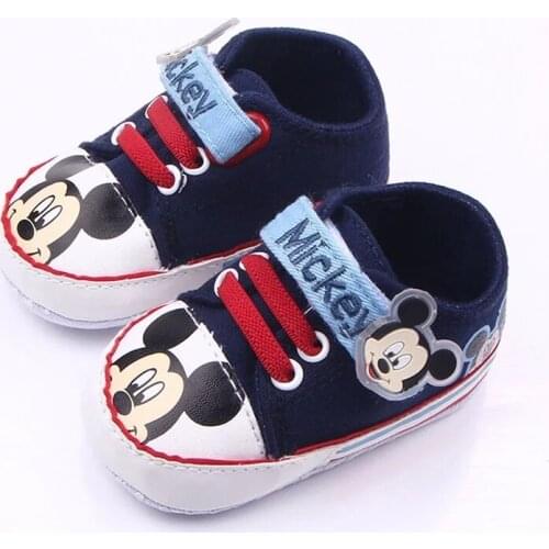 Disney 0-18M Baby Sneakers Toddler Boy First Walkers Girl Newborn Baby Shoes Boy Fashion cartoon Mickey Shoes