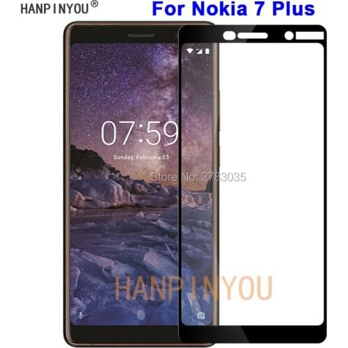 For Nokia 7 Plus 7+ 6.0" New 9H Hardness 2.5D Full Cover Toughened Tempered Glass Film Screen Protector Protect Guard