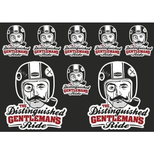 Distinguished GENTLEMANS Ride Decal Sheet Sticker Graphic Set Logo Adhesive 8 Pcs
