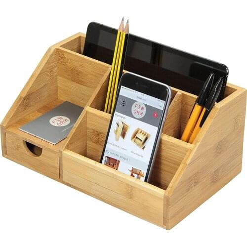 Multifunctional Wooden Office Desktop Storage Box Desk Clutter Storage Box Pen holder desk organizer organizador de escritorio