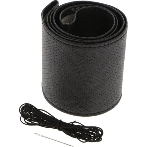 Stitch Steering Wheel Cover - Universal Microfiber Leather DIY Sew On Steering Wheel Covers Wrap 15inch