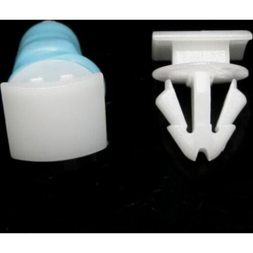 Shhworldsea POM White(With Blue Rubber) Rocker Panel Weel-arch Clip car plastic fastener auto clips for AUDI#8R0-853-909-A